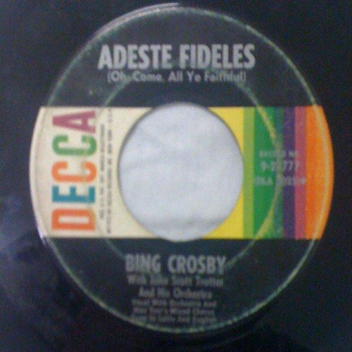 Bing Crosby - Silent Night (Christmas Hymn) / Adeste Fideles (Oh, Come, All Ye Faithful) (7", RE)