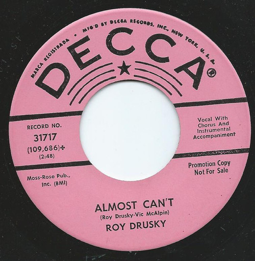 Roy Drusky - Almost Can't / Summer, Winter, Spring And Fall (7", Promo)
