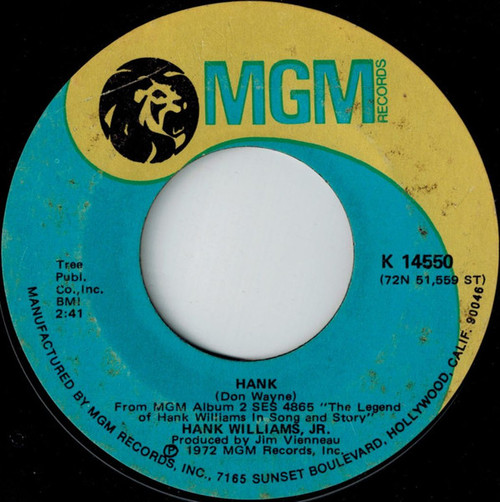 Hank Williams Jr. - Hank / Grandpa Shepherd (7", Single)