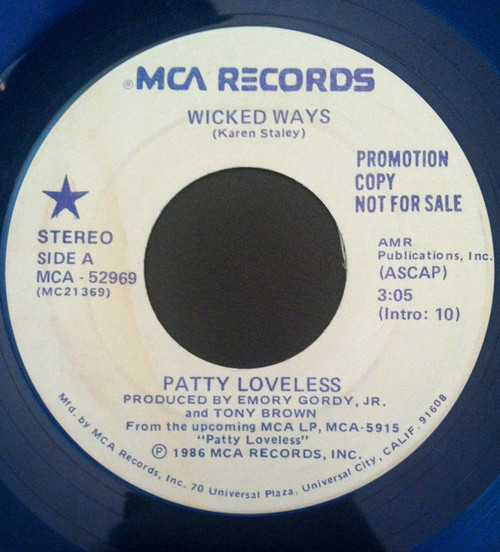 Patty Loveless - Wicked Ways (7", Single, Promo, Blu)