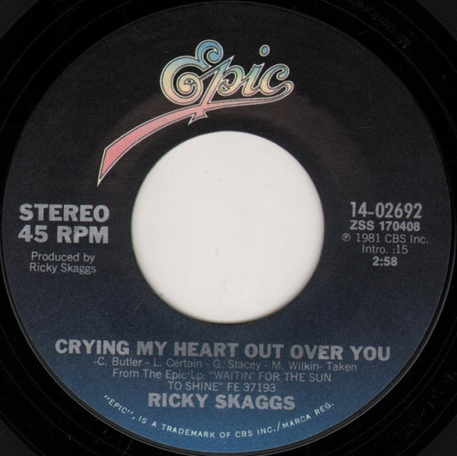 Ricky Skaggs - Crying My Heart Out Over You / Lost To A Stranger (7", Styrene, Ter)