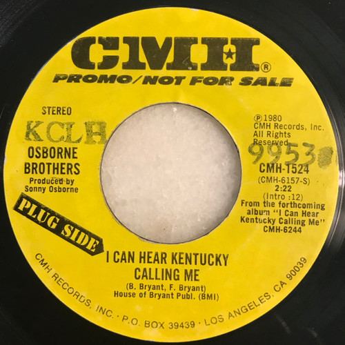 Osborne Brothers* - I Can Hear Kentucky Calling Me / Shawnee (7", Promo)