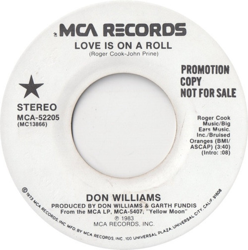 Don Williams (2) - Love Is On A Roll (7", Promo)