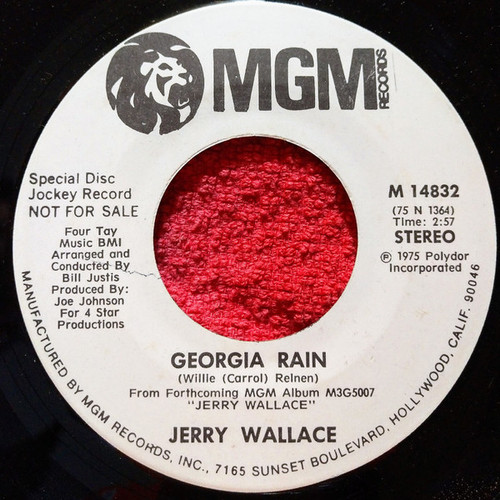 Jerry Wallace - Georgia Rain (7", Single, Promo)