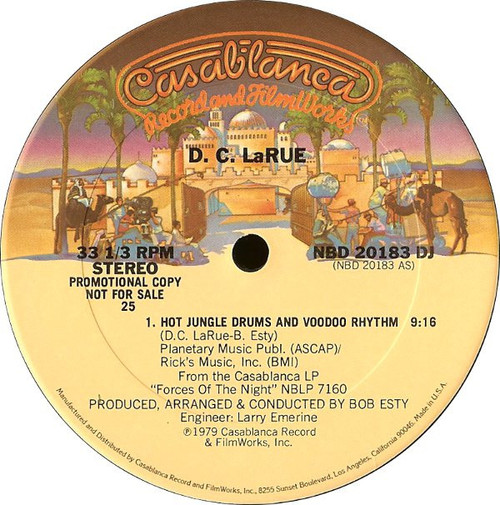 D.C. LaRue - Hot Jungle Drums And Voodoo Rhythm (12", Promo)