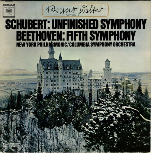 Schubert* / Beethoven* – Bruno Walter, New York Philharmonic*, Columbia Symphony Orchestra - Unfinished Symphony / Fifth Symphony (LP, Comp, Mono)