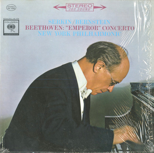 Ludwig van Beethoven / Rudolf Serkin, Leonard Bernstein, The New York Philharmonic Orchestra - "Emperor" Concerto - Columbia Masterworks - MS 6366 - LP 763083031