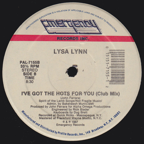 Lysa Lynn - I've Got The Hots For You (12")