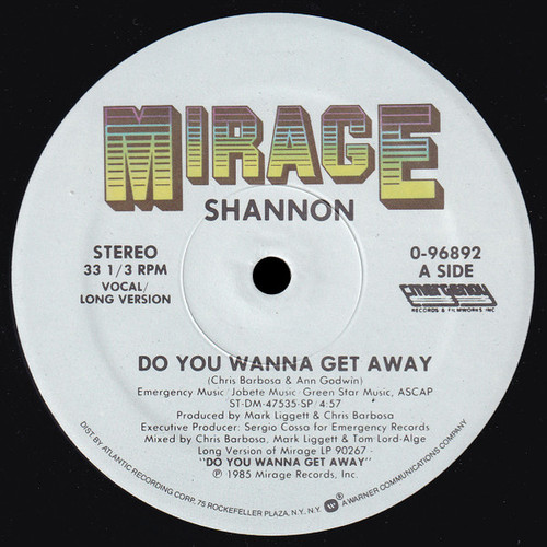 Shannon - Do You Wanna Get Away (12", SP)