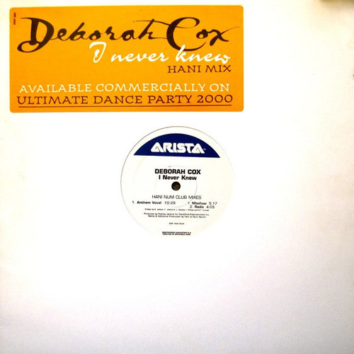 Deborah Cox - I Never Knew (Hani Num Club Mixes) (12", Promo)