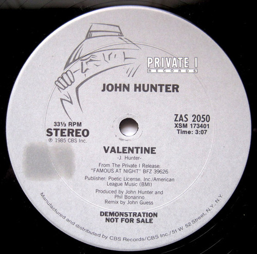 John Hunter (3) - Valentine (12", Promo)