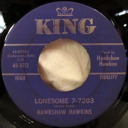 Hawkshaw Hawkins - Lonesome 7-7203 (7", Single)
