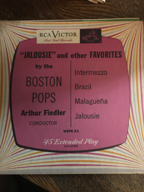 The Boston Pops Orchestra, Arthur Fiedler - "Jalousie" And Other Favorites (7", EP, Red)