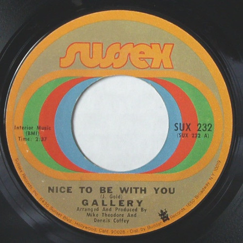 Gallery (2) - Nice To Be With You / Ginger Haired Man (7", Single, Styrene)