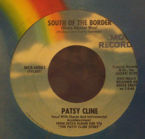 Patsy Cline - Walkin' After Midnight / South Of The Border (7")