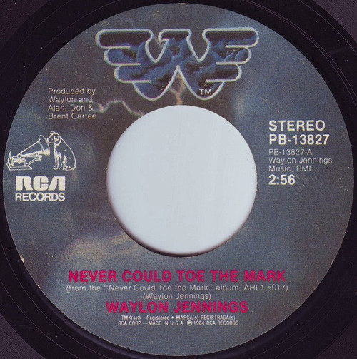 Waylon Jennings - Never Could Toe The Mark (7", Styrene, Ind)