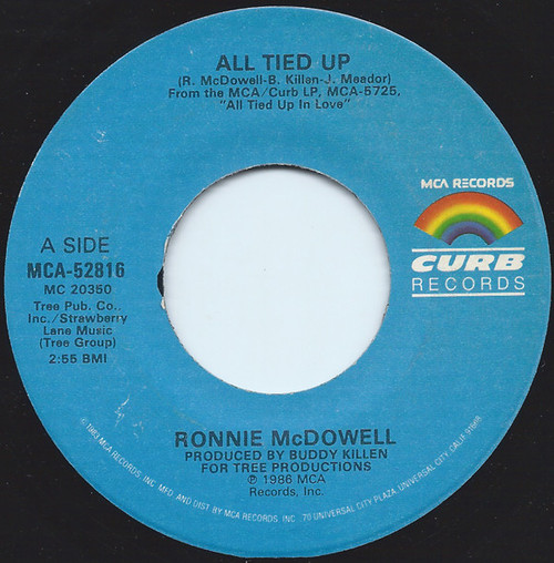 Ronnie McDowell - All Tied Up - Curb Records, MCA Records - MCA-52816 - 7", Single, Glo 797571646