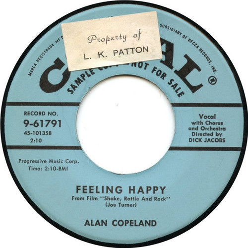 Alan Copeland - Feeling Happy (7", Single, Promo)