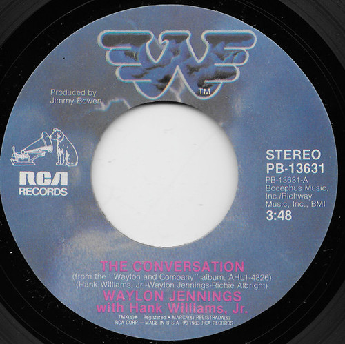 Waylon Jennings, Hank Williams Jr. - The Conversation (7", Single)