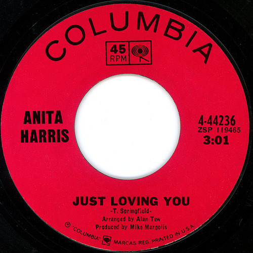 Anita Harris - Just Loving You / Butterfly With Coloured Wings (7", Single)