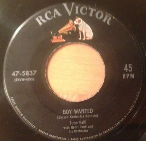 June Valli - Boy Wanted / Tell Me, Tell Me (7", Single)