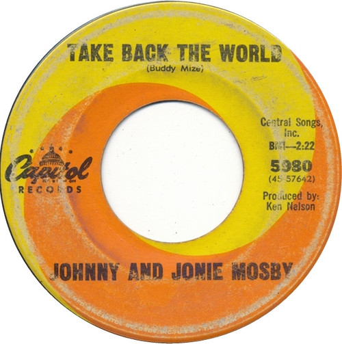 Johnny And Jonie Mosby* - Take Back The World (7", Single)