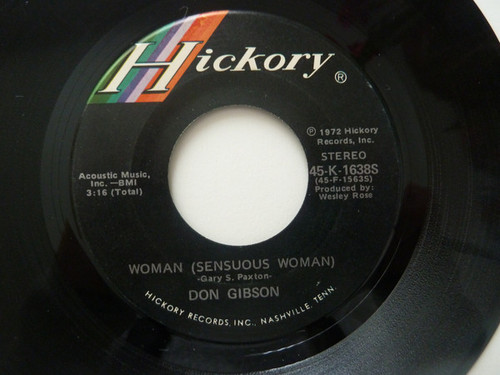 Don Gibson - Woman (Sensuous Woman) (7", Single)