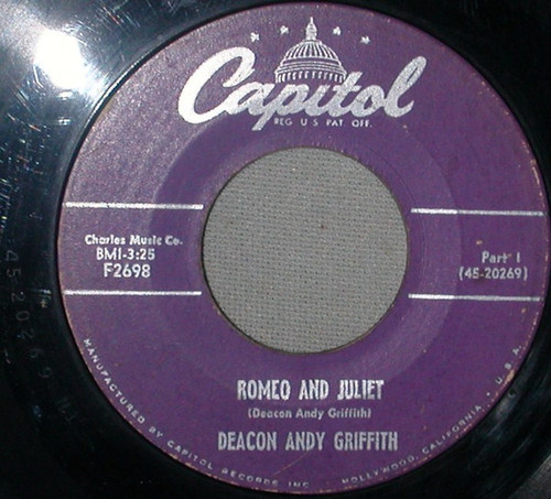 Deacon Andy Griffith* - Romeo And Juliet (7")