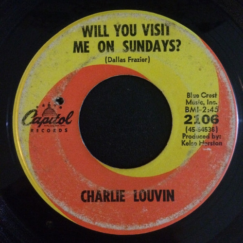 Charlie Louvin - Will You Visit Me On Sundays? (7", Single)