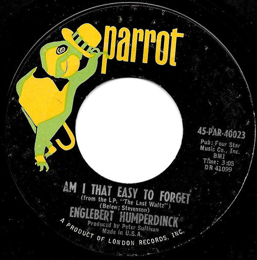 Engelbert Humperdinck - Am I That Easy To Forget (7", Single, Styrene)