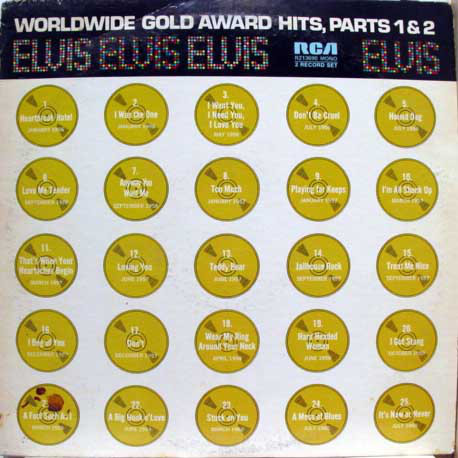 Elvis Presley - Worldwide Gold Award Hits, Parts 1 & 2 (2xLP, Comp, Mono)