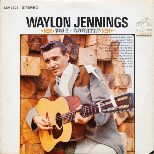 Waylon Jennings - Folk-Country (LP, Album, RE, Roc)