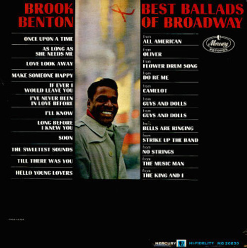 Brook Benton - Best Ballads Of Broadway - Mercury - MG-20830 - LP, Album, Mono 849379774