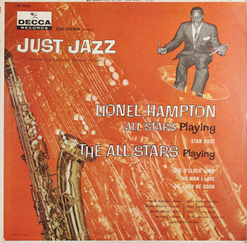 Lionel Hampton All Stars And The All Stars (7) - Gene Norman Presents "Just Jazz" (LP, Album, Mono)