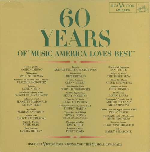 Various - 60 Years Of "Music America Loves Best" - RCA Victor Red Seal - LM-6074 - 2xLP, Comp 858280133