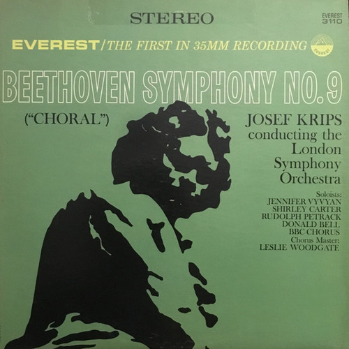 Ludwig Van Beethoven / Josef Krips, The London Symphony Orchestra - Beethoven Symphony No. 9 In D Minor, Op. 125 ("Choral") (LP)