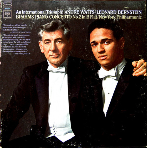 Andre Watts* / Leonard Bernstein, New York Philharmonic* - Brahms* - Piano Concerto No. 2 In B Flat (LP)