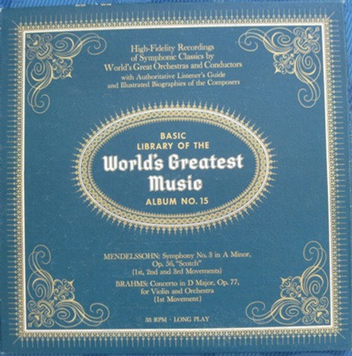 Mendelssohn*, Brahms* - Basic Library Of The World's Greatest Music - Album No. 15 (LP + Box)