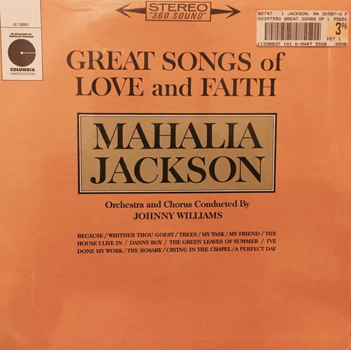 Mahalia Jackson - Great Songs Of Love And Faith (LP, Album, RE)