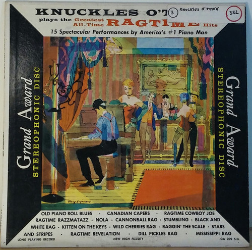 Knuckles O'Toole - Knuckles O'Toole Plays The Greatest All-Time Ragtime Hits (LP, Album, RE)