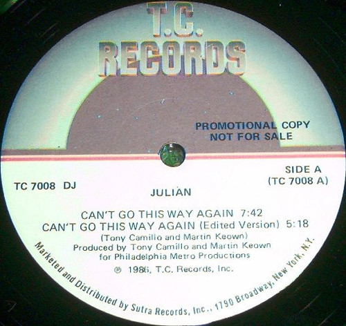 Julian (12) - Can't Go This Way Again (12", Promo)