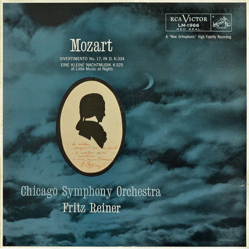 Mozart*, The Chicago Symphony Orchestra, Fritz Reiner - Divertimento No. 17, In D, K.334 / Eine Kleine Nachtmusik K.525 (A Little Music At Night) (LP)