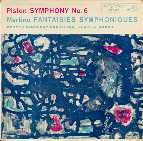 Piston* / Martinu* - Boston Symphony Orchestra, Charles Munch - Symphony No. 6 / Fantasies Symphoniques (LP, Mono)