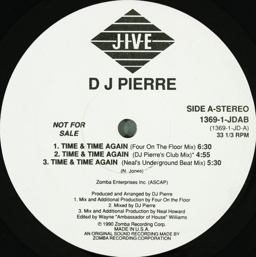 D J Pierre* - Time & Time Again (12", Promo)