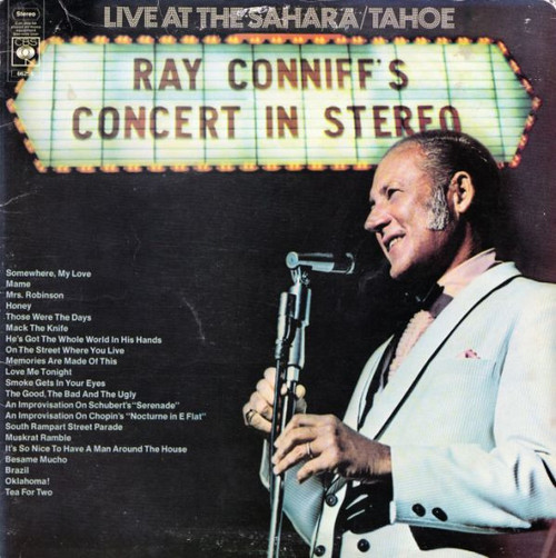 Ray Conniff And The Singers - Ray Conniff's Concert In Stereo (Live At The Sahara/Tahoe) - CBS, CBS - 66256, G30122 - 2xLP, Album, Gat 867010200