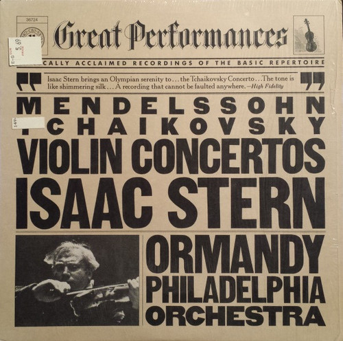 Mendelssohn*, Tchaikovsky*, Isaac Stern, Ormandy*, Philadelphia Orchestra* - Violin Concertos (LP, Album, RE)