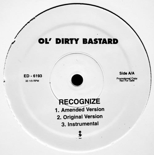 Ol' Dirty Bastard - Recognize (12", Promo)