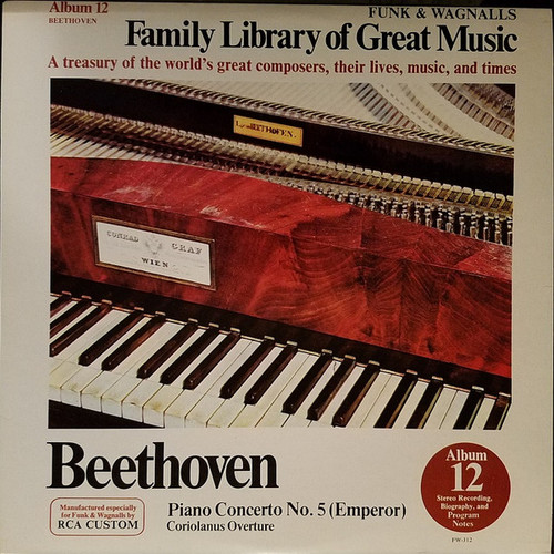 Ludwig Van Beethoven - Piano Concerto No. 5 (Emperor) / Coriolanus - Funk & Wagnalls - FW-312 - LP, Album 879130122