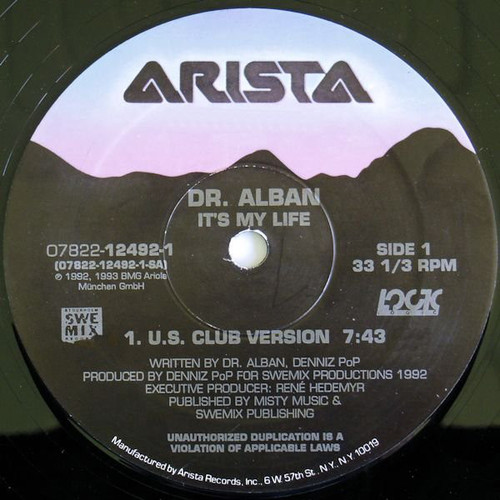 Dr. Alban - It's My Life (12")