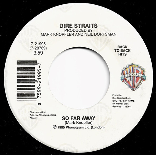 Dire Straits - So Far Away / Walk Of Life (7", Spe)